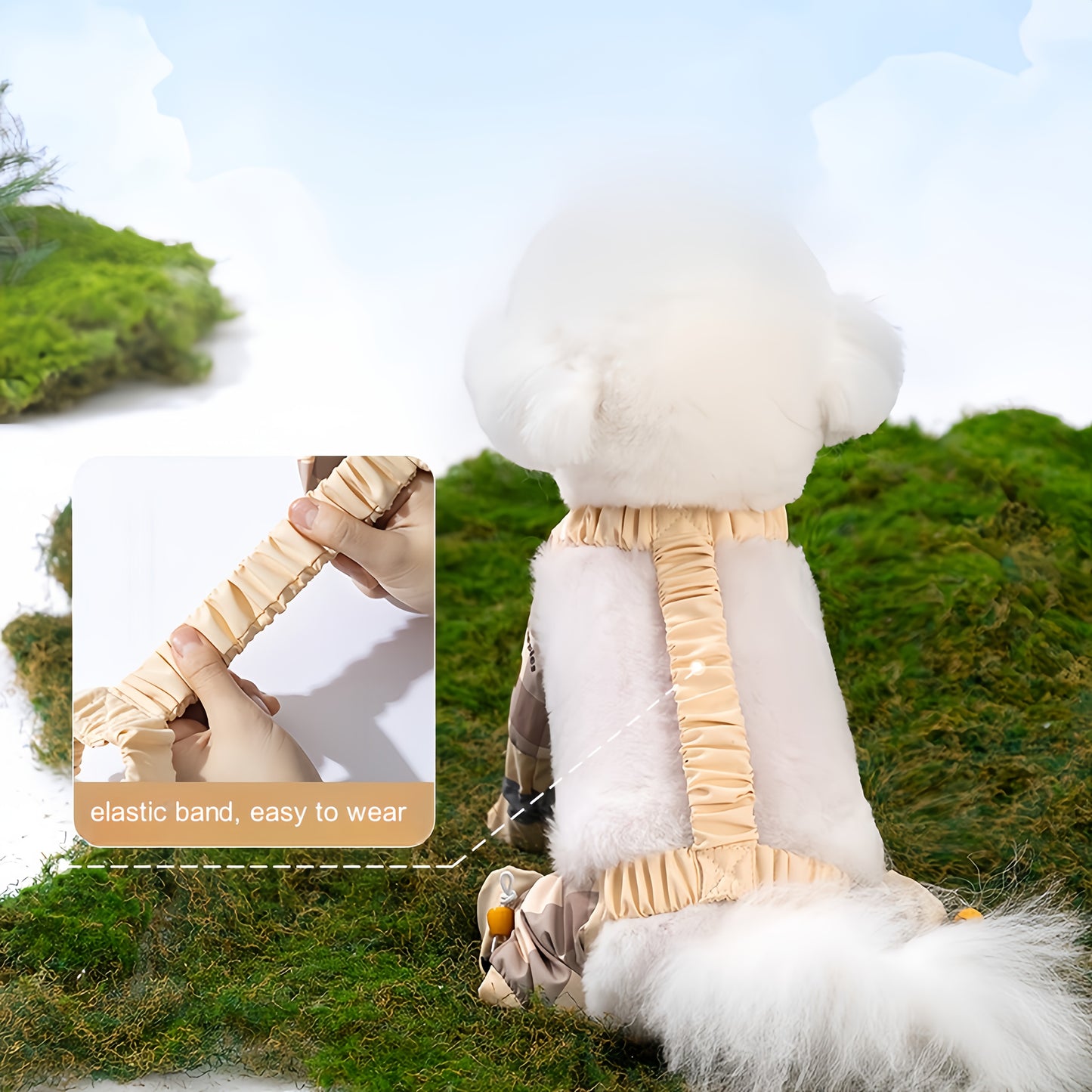 Spring\u002FSummer Dog Outing Foot Pants Bagel Maldor Bear Four-Foot Pants No-Dirt-Free Pet Dog Clothes