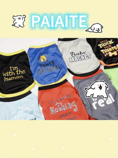 8pcs Lightweight Stylish Dog Shirts - Perfect For Pet Outdoor Playing